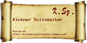 Kintner Szilveszter névjegykártya