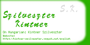 szilveszter kintner business card